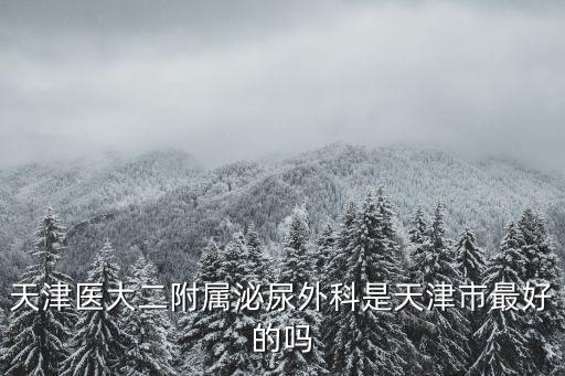 天津醫(yī)大二附屬泌尿外科是天津市最好的嗎