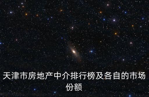 天津市房地產中介排行榜及各自的市場份額