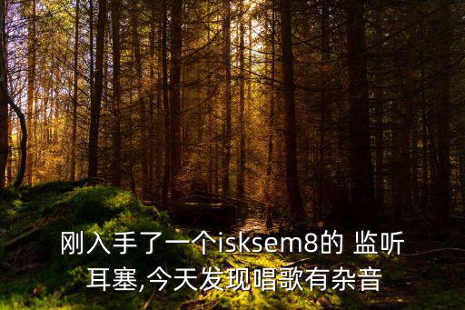 剛入手了一個isksem8的 監聽 耳塞,今天發現唱歌有雜音