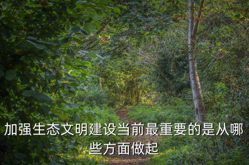 加強生態文明建設當前最重要的是從哪些方面做起