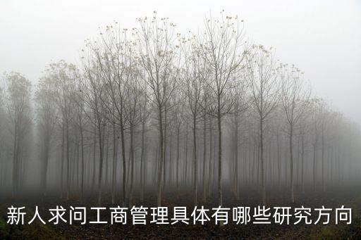 工商管理研究，新人求問(wèn)工商管理具體有哪些研究方向