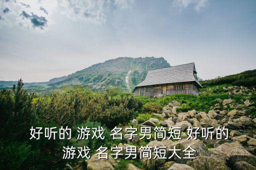 好聽的游戲名字男,我想要穩(wěn)定的幸福