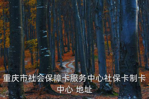 重慶市社會(huì)保障卡服務(wù)中心社保卡制卡中心 地址