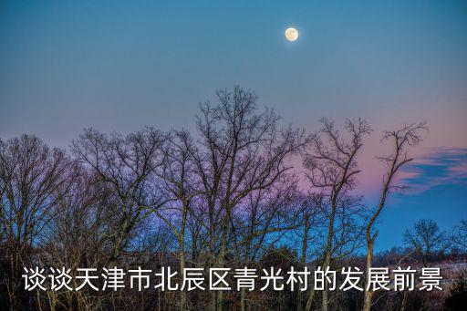 談談天津市北辰區青光村的發展前景
