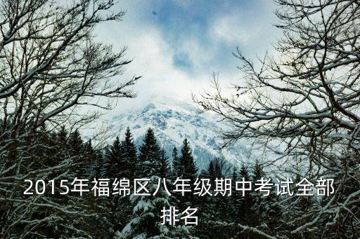 2015年福綿區八年級期中考試全部排名