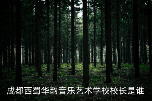 成都西蜀華韻音樂藝術學校校長是誰