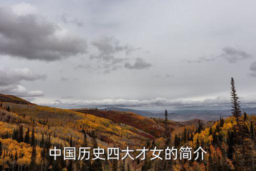 中國歷史四大才女的簡介