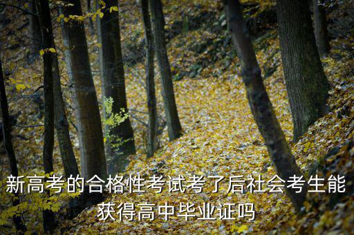 新高考的合格性考試考了后社會(huì)考生能獲得高中畢業(yè)證嗎