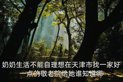 天津市田立禾養老院，天津哪的養老院比較好