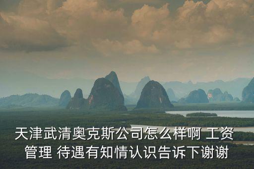 天津武清奧克斯公司怎么樣啊 工資 管理 待遇有知情認(rèn)識(shí)告訴下謝謝