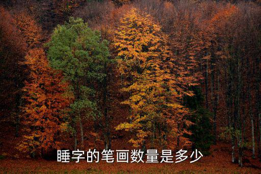 睡字的筆畫數量是多少