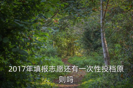 2017年填報志愿還有一次性投檔原則嗎