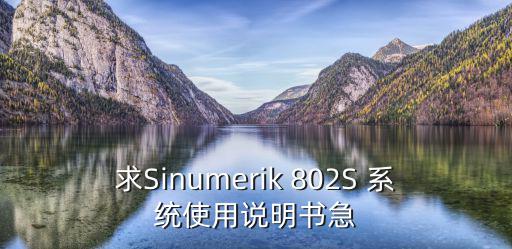 天津市北方閥門802說明書，SINUMERIK 802S使用說明書