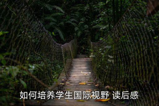 如何培養學生國際視野 讀后感