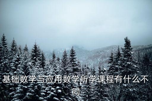 基礎(chǔ)數(shù)學(xué)與應(yīng)用數(shù)學(xué)所學(xué)課程有什么不同
