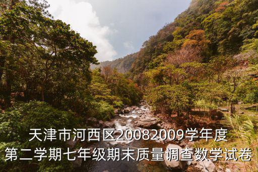 天津市河西區20082009學年度第二學期七年級期末質量調查數學試卷