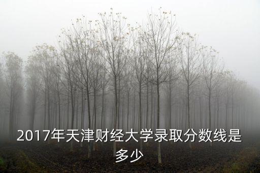 2017年天津財經大學錄取分數線是多少