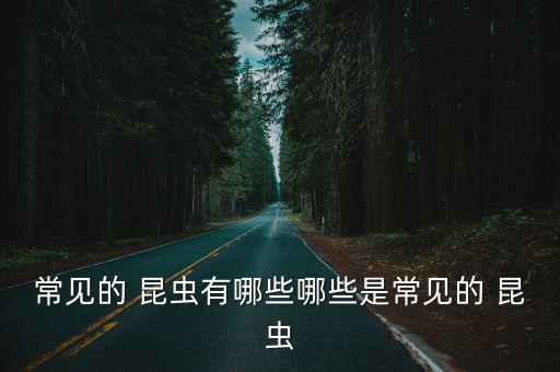常見的 昆蟲有哪些哪些是常見的 昆蟲