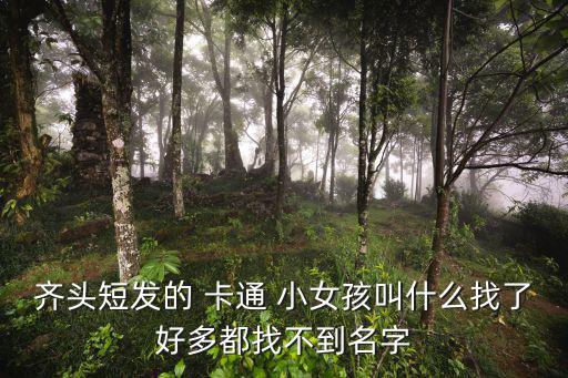 齊頭短發(fā)的 卡通 小女孩叫什么找了好多都找不到名字
