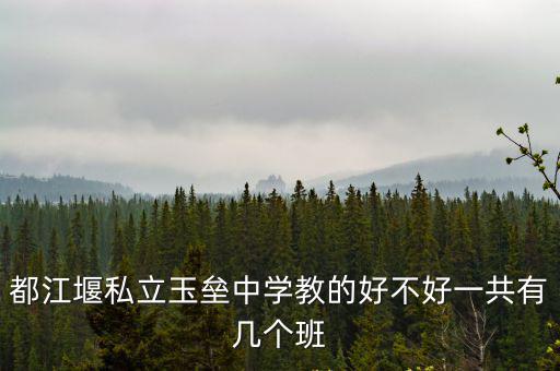 都江堰私立玉壘中學教的好不好一共有幾個班