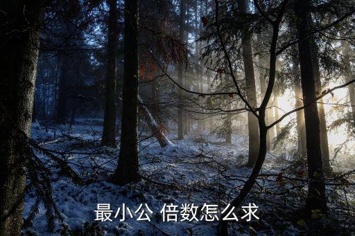 最小公倍數怎么算,用短除法求兩個數倍數的最小公約數
