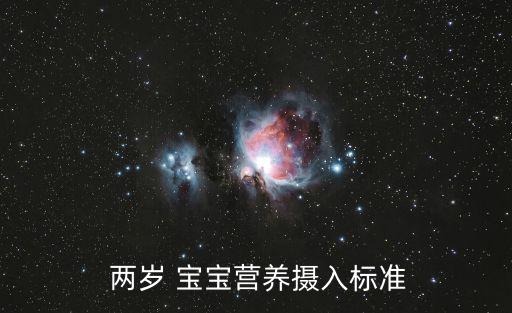 兩歲 寶寶營養攝入標準
