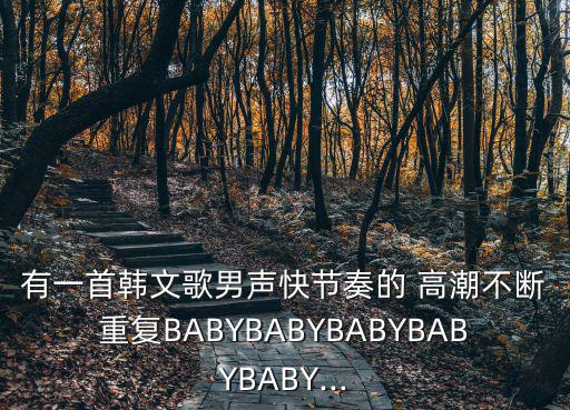 有一首韓文歌男聲快節(jié)奏的 高潮不斷重復(fù)BABYBABYBABYBABYBABY...