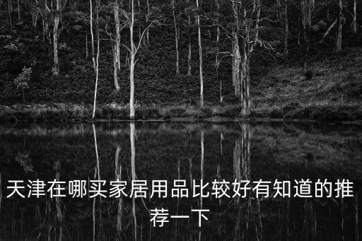 天津在哪買家居用品比較好有知道的推薦一下