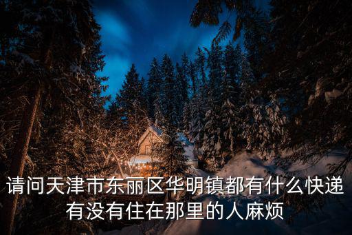 天津市華明鎮(zhèn)哪有發(fā)物流的，天津市華明家園除了郵局還有能寄東西的地嗎