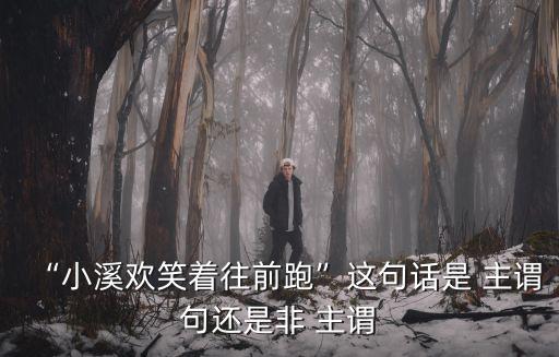“小溪歡笑著往前跑”這句話是 主謂句還是非 主謂