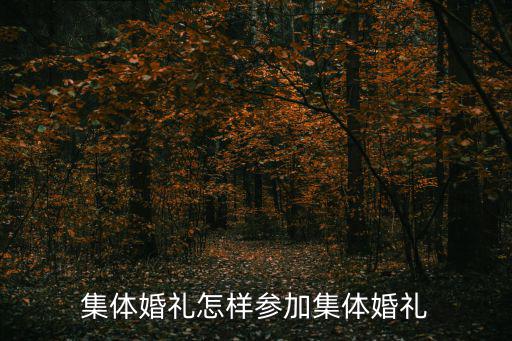 集體婚禮怎樣參加集體婚禮