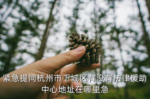 緊急提問杭州市下城區(qū)有沒有法律援助中心地址在哪里急