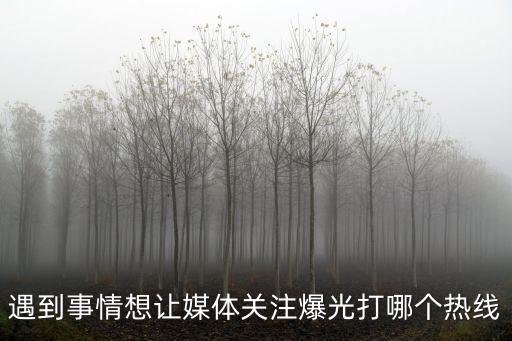 遇到事情想讓媒體關(guān)注爆光打哪個(gè)熱線