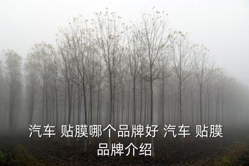  汽車 貼膜哪個品牌好 汽車 貼膜品牌介紹