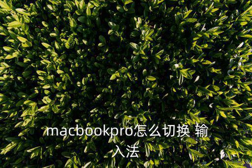  macbookpro怎么切換 輸入法