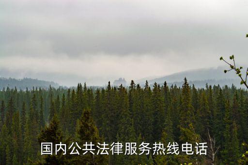 國內公共法律服務熱線電話
