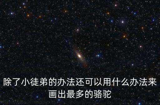除了小徒弟的辦法還可以用什么辦法來畫出最多的駱駝