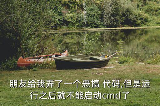 朋友給我弄了一個惡搞 代碼,但是運行之后就不能啟動cmd了