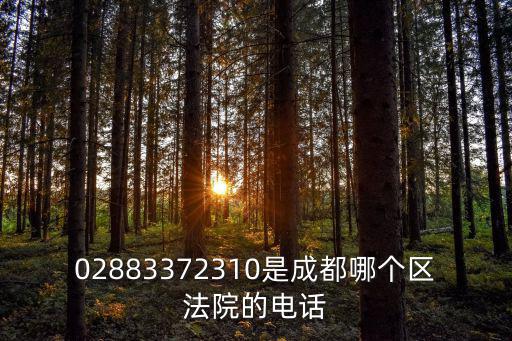 02883372310是成都哪個區法院的電話