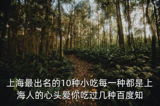 上海特色小吃，上海都有什么特色小吃