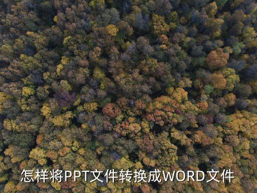 怎樣將PPT文件轉換成WORD文件