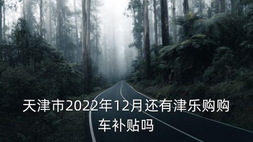 天津市2022年12月還有津樂購購車補貼嗎