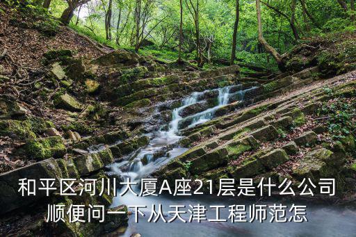 天津市盛泰隆化工產品貿易有限公司，和平區河川大廈A座21層是什么公司順便問一下從天津工程師范怎