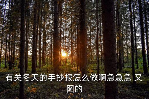 有關冬天的手抄報怎么做啊急急急 又圖的