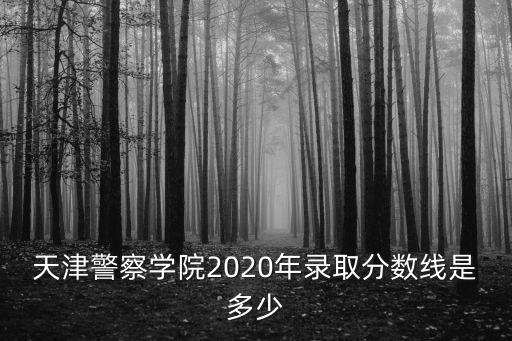 天津警察學(xué)院2020年錄取分?jǐn)?shù)線是多少