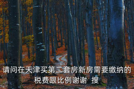 天津市購買二套房稅率是多少錢，請問在天津買第二套房新房需要繳納的稅費跟比例謝謝  搜