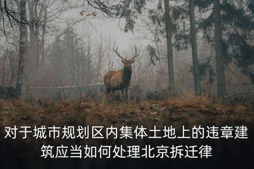 對于城市規劃區內集體土地上的違章建筑應當如何處理北京拆遷律