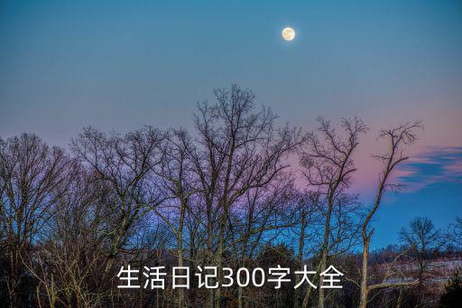 生活日記，生活日記300字大全