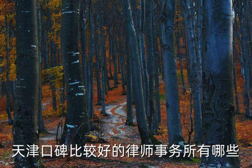 天津口碑比較好的律師事務所有哪些