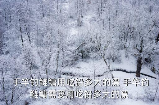 手竿釣鰱鳙,怎么釣魚?釣魚新招